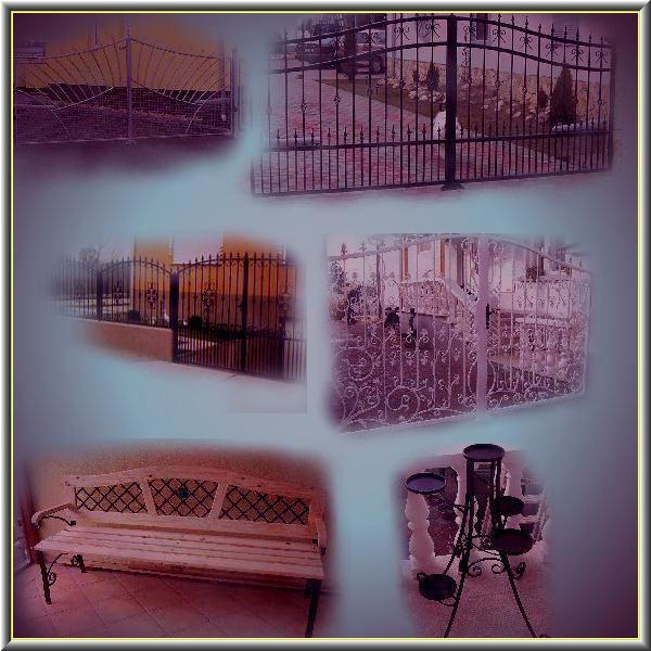 wrought iron gates, fences, banisters, furnitures